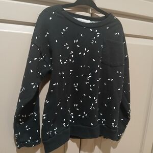 Miles Boy's Black & White Crewneck Sweatshirt Size:6 Years